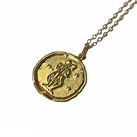 Necklace Star Sign Gemini Gold