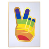 Peace Sign Gold Foil A4 Print