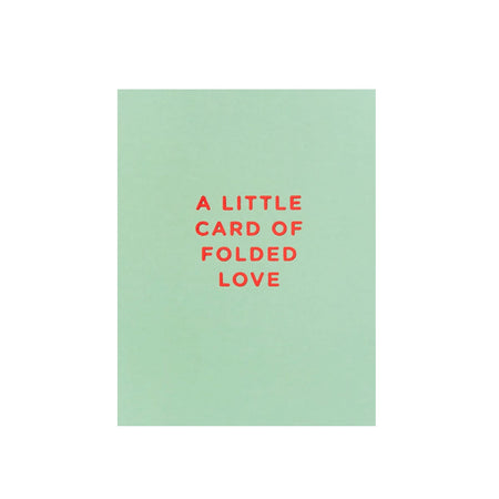 Greetings Card Folded Love