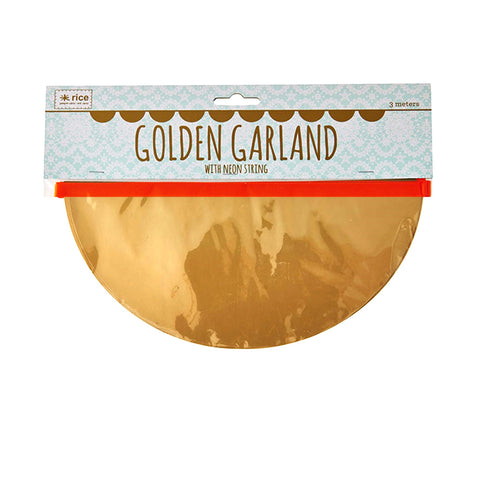 Golden Garland With Neon String