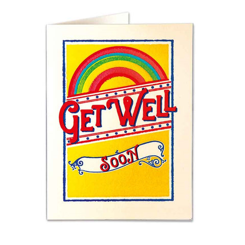 Get Well Soon Letter Pressed Card