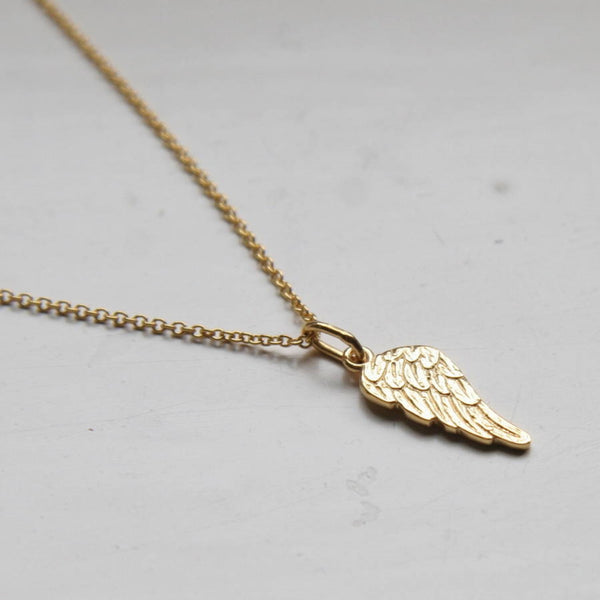 Gold angel wing necklace