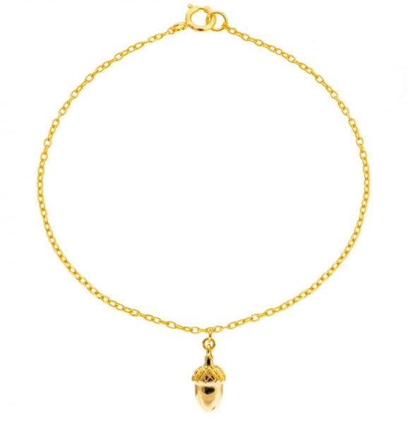 Bracelet Acorn Charm Gold