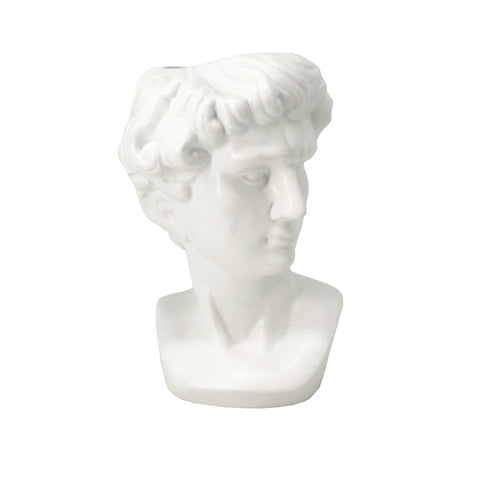 Vase Small White Statue Bust Head