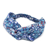 Liberty print cotton fabric elasticated twist hairband.