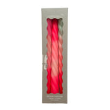 Candle Twisted Set Of 3 Dip Dye Neon Ice Cream Pink