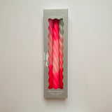 Candle Twisted Set Of 3 Dip Dye Neon Ice Cream Pink