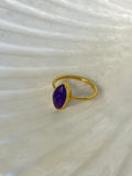 Ring Gold Lapis Gemstone Ring