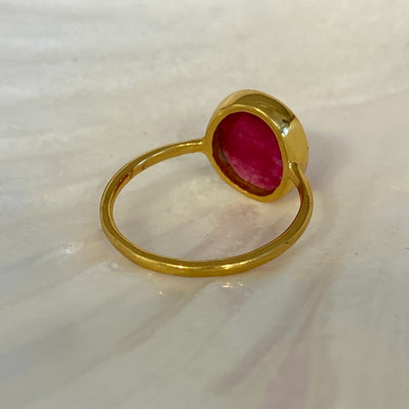 Ring Ruby Quartz Gemstone