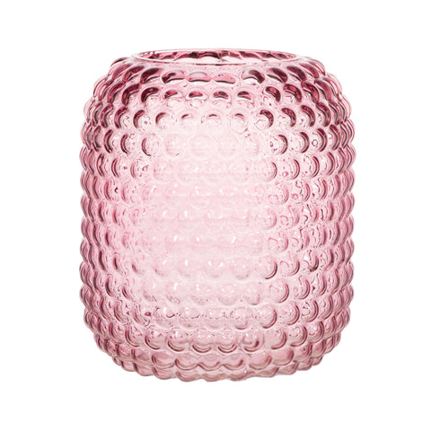Large Pink Glass Vase Bobble
