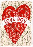 Mini Card Love You Green