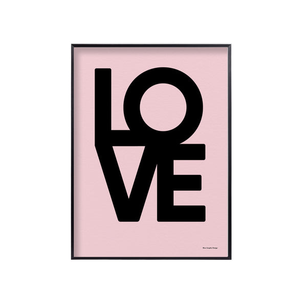 Love Print A4 Pink