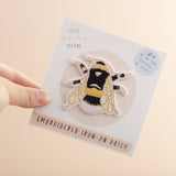 Patch Iron On Embroidered Bee