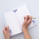Blue Leafy Journal Notebook
