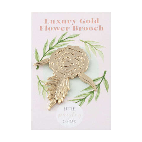 Golden Flower Brooch