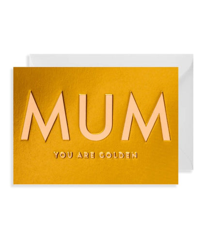 Mothers Day Card Golden Mum