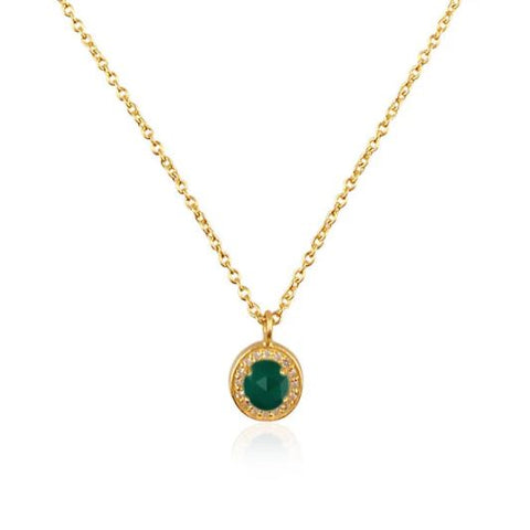 Necklace Green Onyx Pendent Necklace
