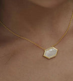 Necklace Dainty Mother Of Pearl Pendent Necklace