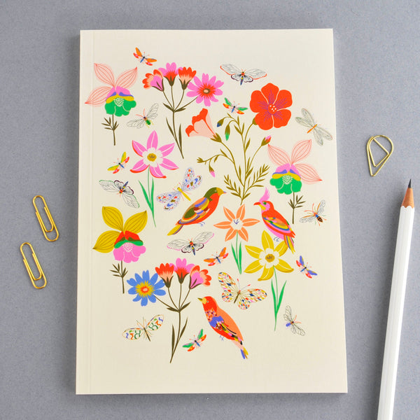 Notebook Perfectly Bound Birds And Bees