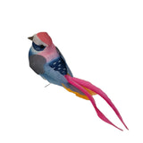Artificial Bird Decoration Clip On Pink Tail