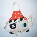 Children's cotton apron with pirate design.