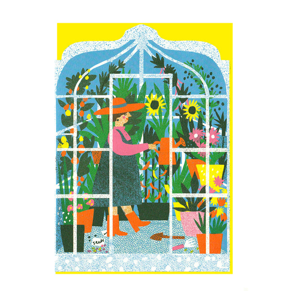Card Die Cut Greenhouse