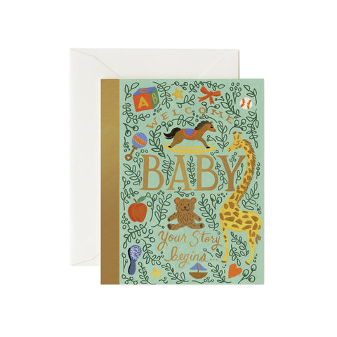 New Baby Card Storybook Baby
