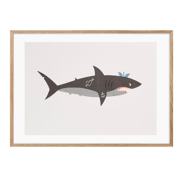 Print A4 Risograph Shark