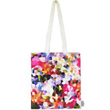 Summer inspired coloured patterned cotton tote bag