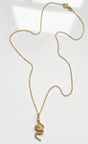 Snake Necklace Gold Plated Silver