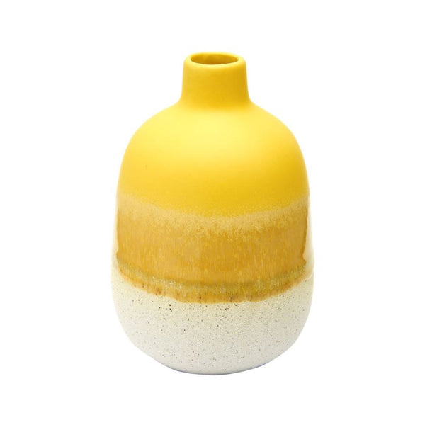 Vase Small Ceramic Yellow Glaze Mojave