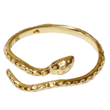 Snake Ring Adjustable Size Gold