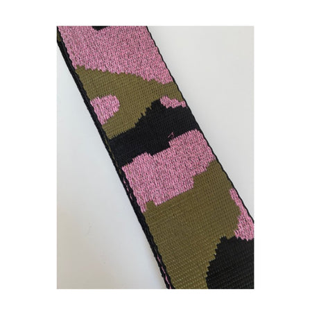 Bag Strap Adjustable Woven Pink Glitter Camouflage Gold Stripe