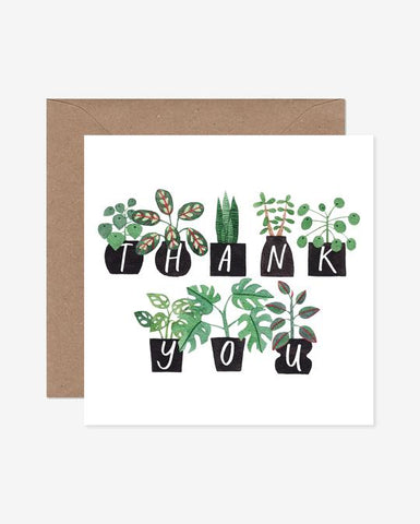 Thank You Greetings Card Plants