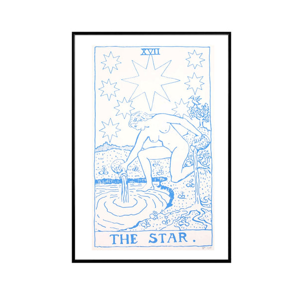 A3 The Star Tarot Print Blue