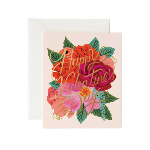 Valentines Day Flowers Card