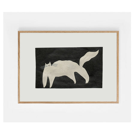 White Cat A3 Print