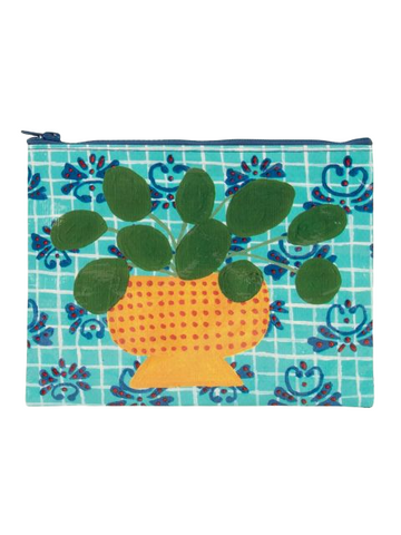 Zip Pouch Recycled Plastic Pretty Plant
